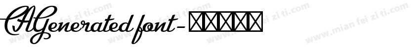 CAGenerated font字体转换
